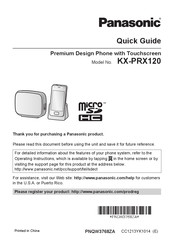 Panasonic KX-PRX120 Manual Del Usuario