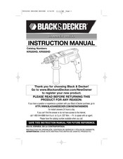 Black and Decker KR520HD Manual Del Usuario