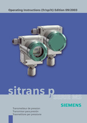 Siemens MS sitrans p Serie Instrucciones De Servicio