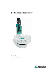 Metrohm 810 Sample Processor Manual De Instrucciones