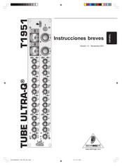 Behringer TUBE ULTRA-Q T1951 Instrucciones Breves