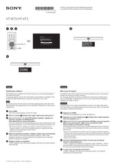 Sony HT-NT3 Manual De Instrucciones