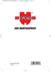 Würth 0773 12 24 Instrucciones De Manejo