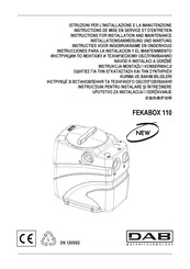 DAB FEKABOX 110 Instrucciones Para La Instalación Y El Mantenimiento