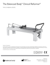 Balanced Body Clinical Reformer Manual Del Usuario