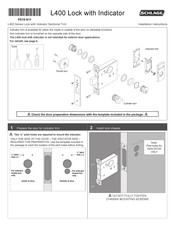 Schlage L400 Manual De Instrucciones