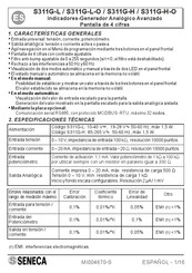 Seneca S311G-L-O Manual De Instrucciones