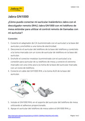 Jabra GN1000 Guia De Inicio Rapido