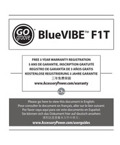 Go groove BlueVIBE F1T Manual De Instrucciones