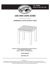 HAMPTON BAY BARNSDALE KTMT-1841-HDP Guía De Uso Y Mantenimiento