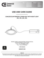 Commercial Electric 53828101 Manual De Uso Y Cuidado
