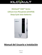 KiloVault HAB Serie Manual Del Usuario E Instalación