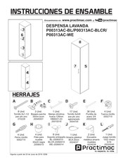 Practimac P00313AC-BL Instrucciones De Ensamble