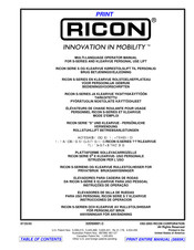 Ricon S Serie Manual De Instrucciones