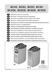 Harvia BC60 Instrucciones De Instalacion Y Uso