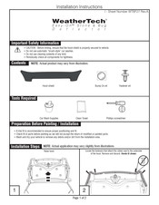 Weathertech Easy-On Stone And Bug Deflector Instrucciones De Instalación