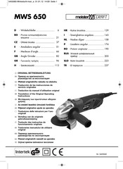 MeisterCraft MWS 650 Traducción De Las Instrucciones De Servicio Originales