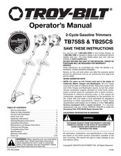 Troy-Bilt TB25CS Manual Del Operador