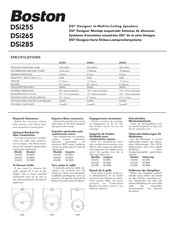 Boston Acoustics DSi265 Instrucciones De Montaje