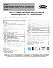 Carrier 59TP6B Instrucciones De Instalación, Puesta En Marcha, Funcionamiento, Servicio Y Mantenimiento