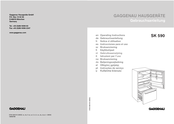 Gaggenau SK 590 Instrucciones Para El Uso