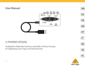 Behringer U-PHONO UFO202 Manual Del Usuario