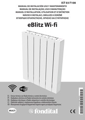 Fondital eBlitz Wi-fi Manual De Instalación, Uso Y Mantenimiento