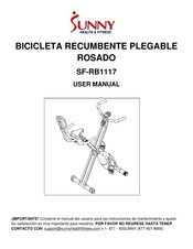 Sunny Health & Fitness SF-RB1117 Manual Del Usuario