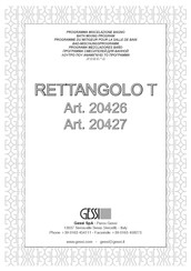 Gessi RETTANGOLO T 20427 Manual De Instrucciones