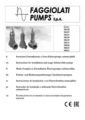 Faggiolati Pumps M831 Serie Instrucciones De Instalacion Y Uso