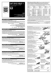 Cateye VELO 1 Manual De Instrucciones