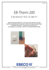 EBECO EB-Therm 200 Instrucciones Instalación