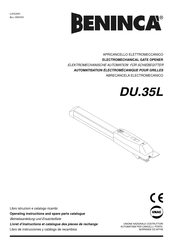 Beninca DU.35L Libro De Instrucciones Y Catálogo De Recambios