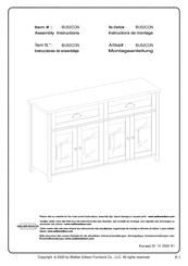 Walker Edison BU52CON Instrucciones De Montaje