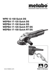 Metabo WEPBA 17-150 Quick Manual De Instrucciones Original