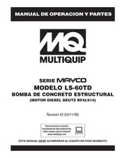 MULTIQUIP MAYCO Serie Manual De Operación Y Partes