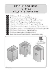 Harvia F15 Instrucciones De Instalacion Y Uso