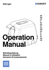 geberit ESG light Manual De Operación
