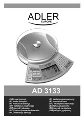 Adler europe AD 3133 Manual De Uso