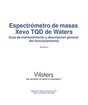 Waters Xevo TQD Guía De Mantenimiento Y Descripción General Del Funcionamiento