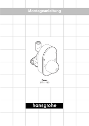 Hansgrohe Focus 31741180 Manual De Montaje