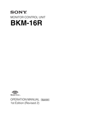 Sony BKM-16R Manual Del Usuario