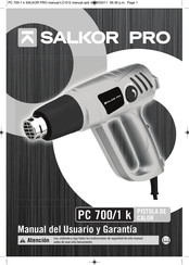 SALKOR PRO PC 700/1 k Manual Del Usuario Y Garantía