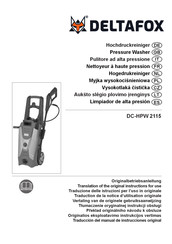 Deltafox DC-HPW 2115 Traducción Del Manual De Instrucciones Original