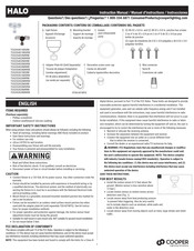 Cooper Lighting HALO TGS3S401MSRB Instrucciones