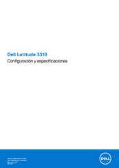 Dell Latitude 3310 Configuración Y Especificaciones