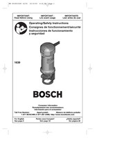 Bosch 1639 Instrucciones De Funcionamiento Y Seguridad