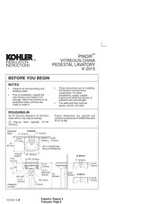 Kohler K-2015 Instrucciones De Instalación