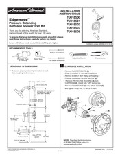 LIXIL American Standard Edgemere TU018502 Manual Del Usuario