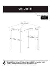 Sunjoy Grill Gazebo Manual De Usuario